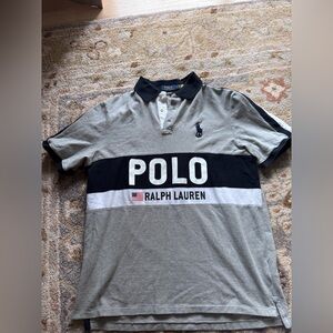 Ralph Lauren Gray and Navy Polo Shirt